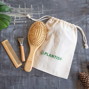 Bamboo Hair Brush Set